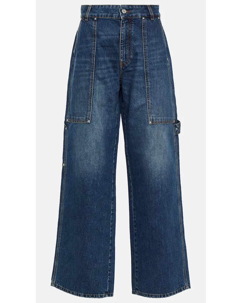 Stella McCartney Jeans cargo in cotone Blu