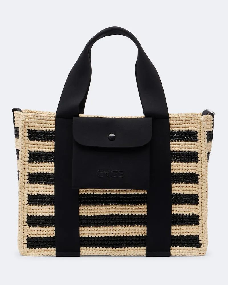 Eres Borsa a mano Voyageur Mini in rafia Beige