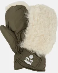 Isabel Marant Muffole Naerka con shearling Verde