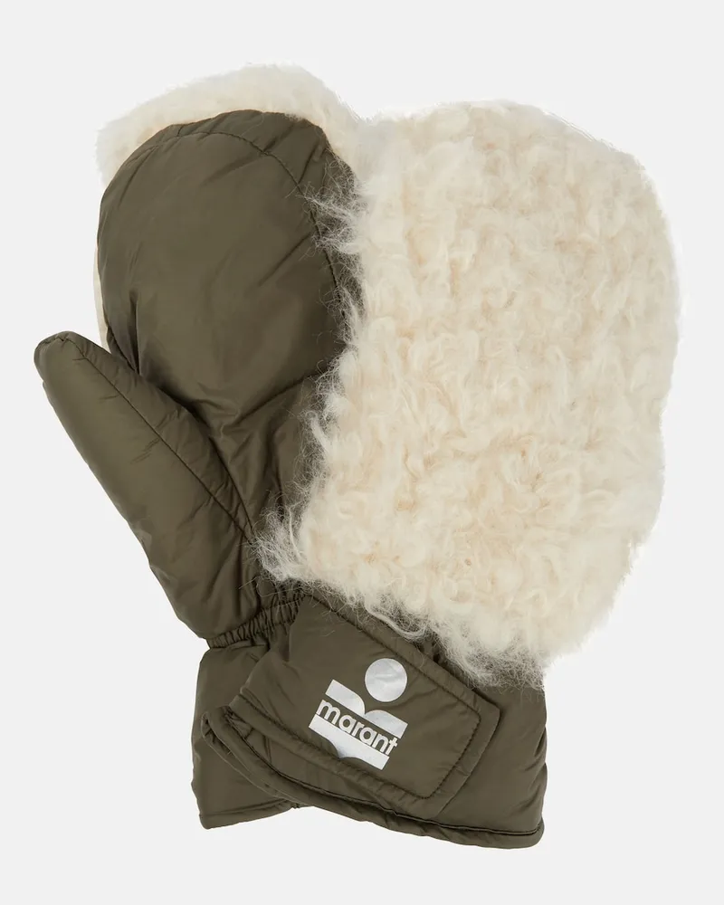 Isabel Marant Muffole Naerka con shearling Verde