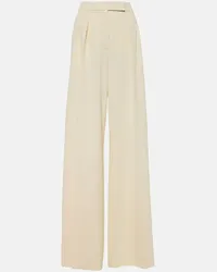 Max Mara Pantaloni Karub in lana a gamba larga Beige