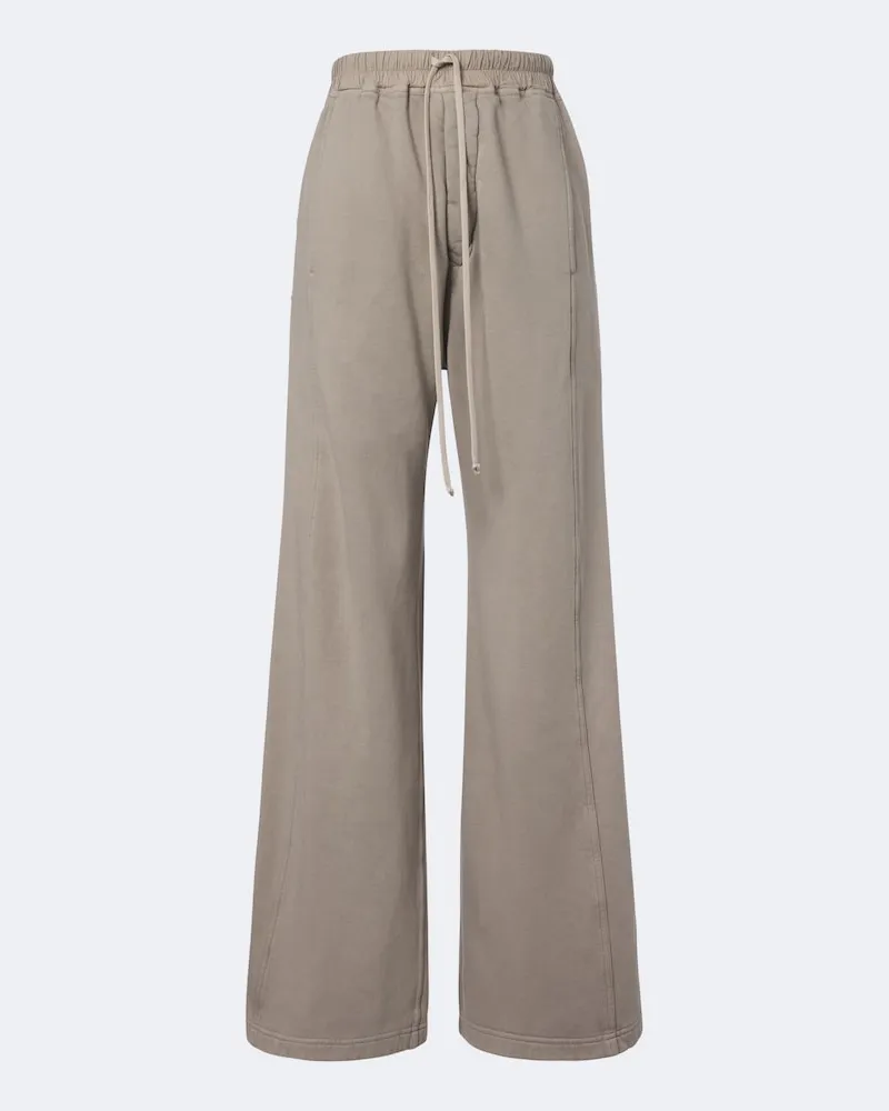 Rick Owens DRKSHDW – Pantaloni sportivi in cotone a gamba larga Grigio