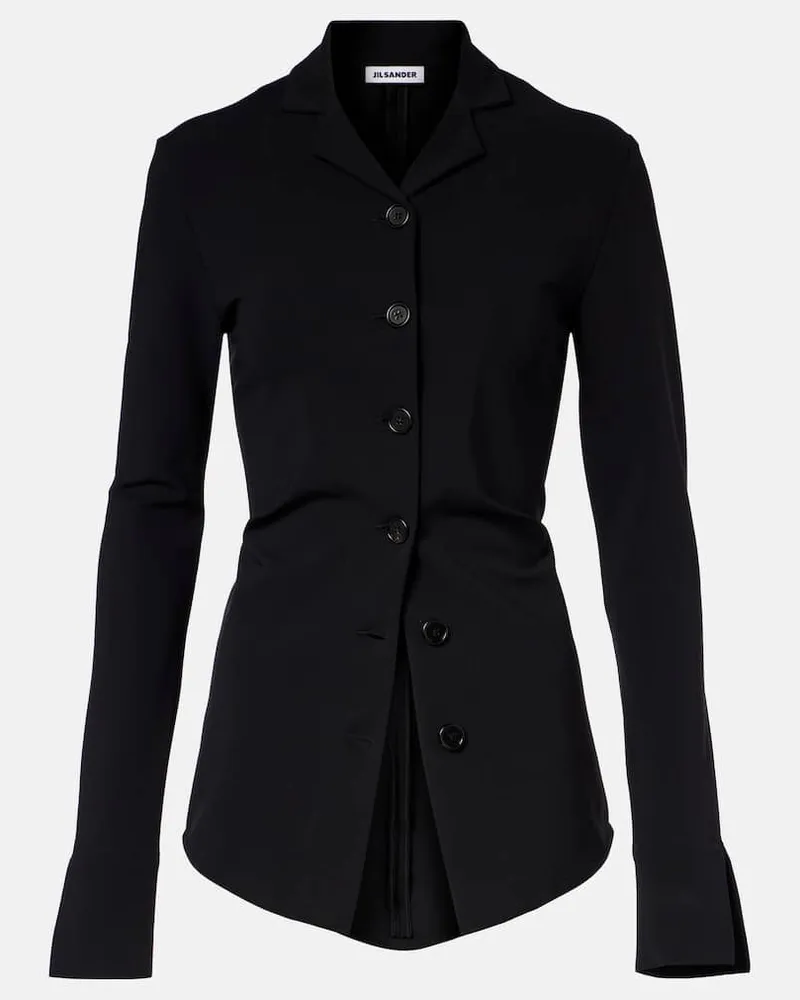 Jil Sander Top in jersey Nero