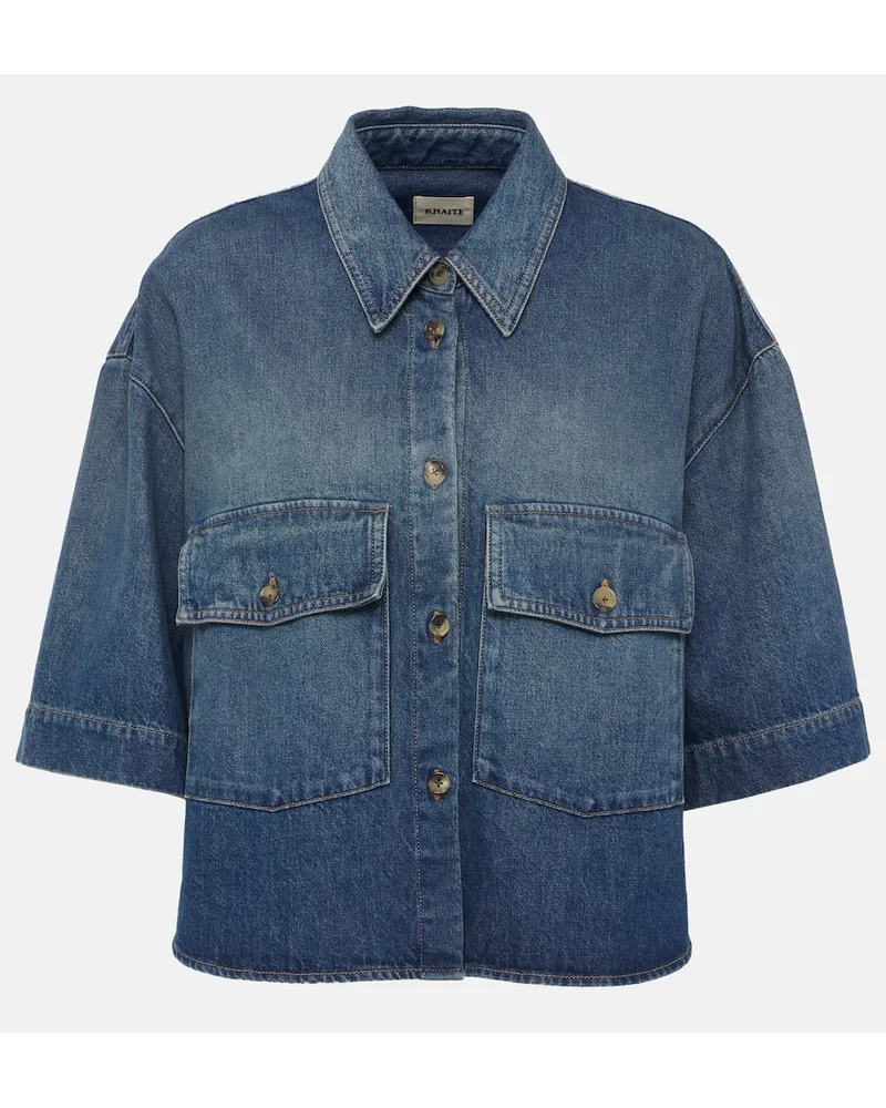 KHAITE Camicia di jeans Mahsha Blu