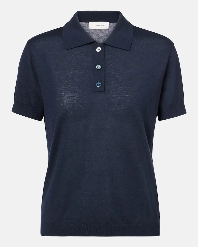 Lisa Yang Polo Nai in maglia di cashmere Blu