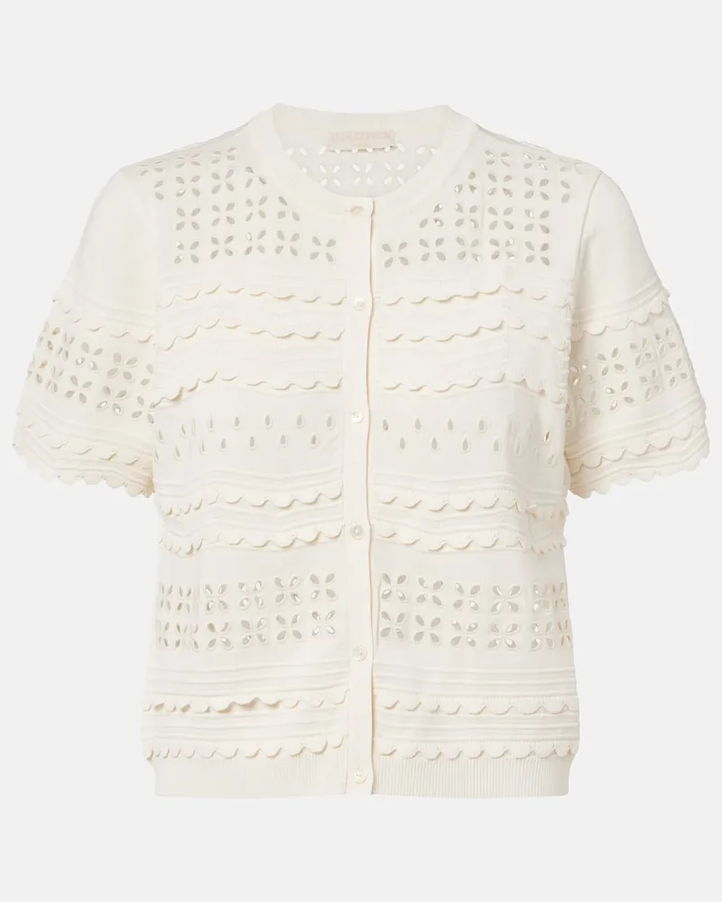 Ulla Johnson Cardigan Abriana traforato Bianco