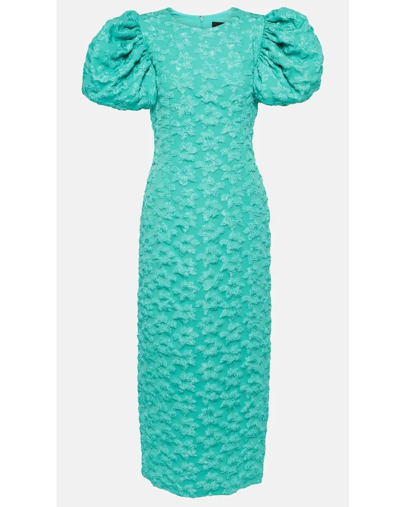 ROTATE Birger Christensen Abito midi in jacquard Blu