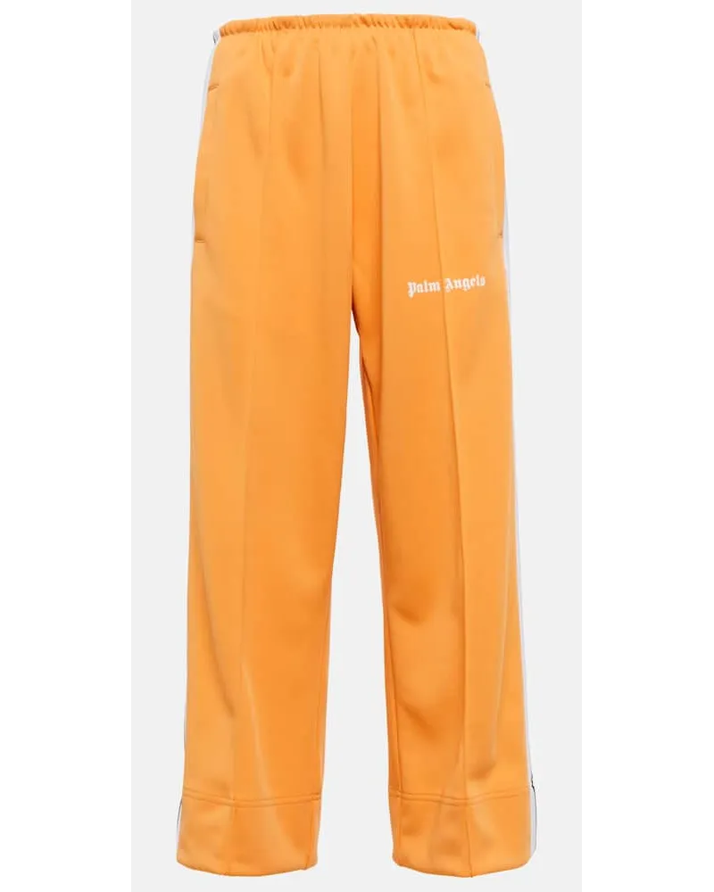 Palm Angels Pantaloni sportivi cropped Arancione