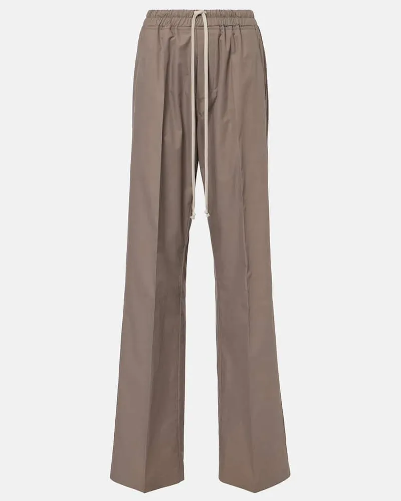 Rick Owens Pantaloni a gamba larga Dietrich in cotone Grigio