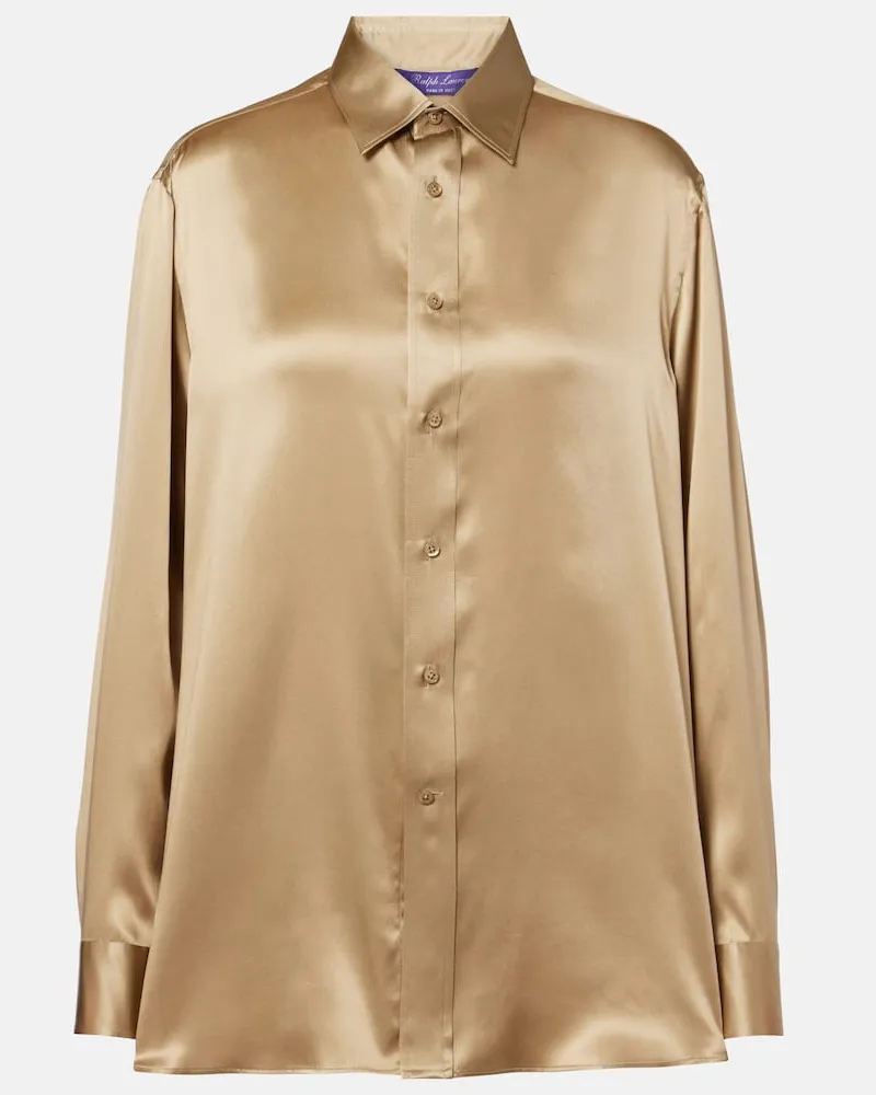 Ralph Lauren Camicia Adrien in charmeuse di seta Beige