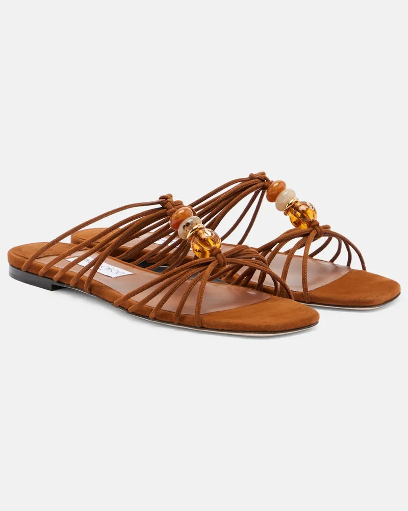 Jimmy Choo Sandali Lova in pelle Marrone