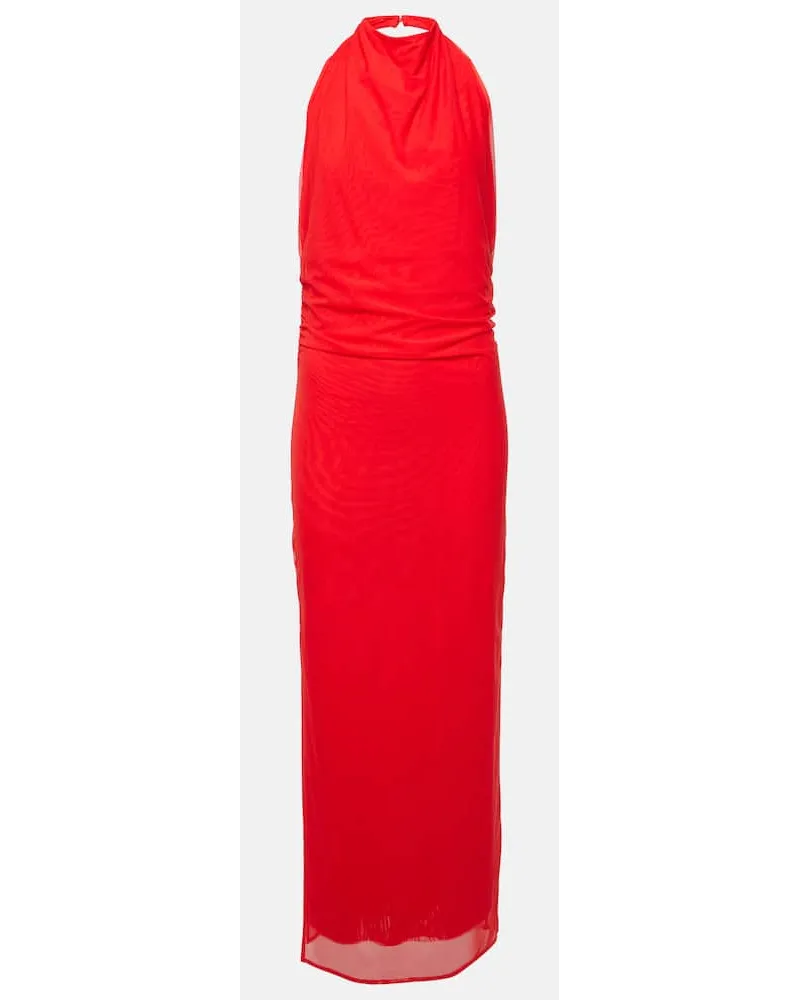 SIR Abito lungo Jacques in mesh Rosso