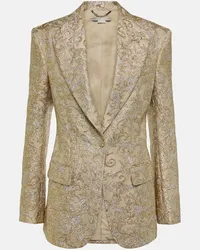 Stella McCartney Blazer monopetto in broccato Oro