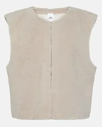 Jet Set Gilet in pelle senza maniche Neutro