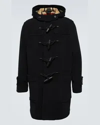 Burberry Cappotto Greenwich in misto lana Nero