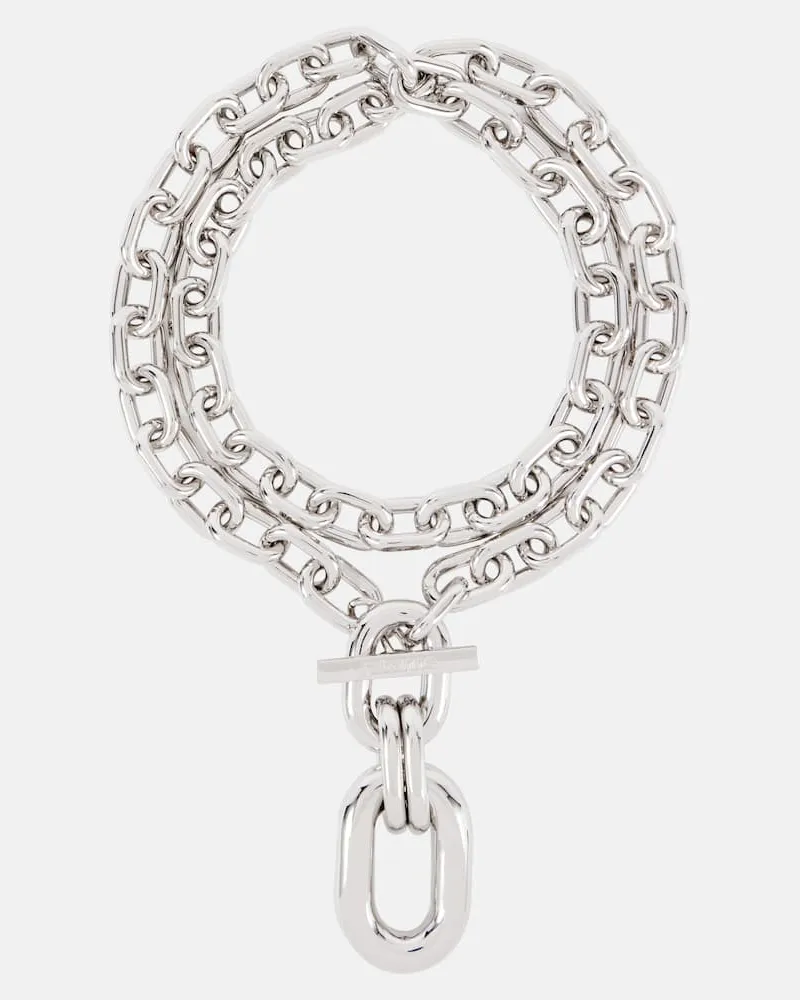 Paco Rabanne Collana Double XL Argento