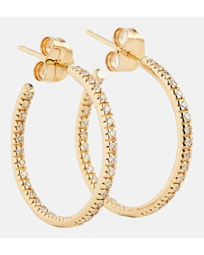 Sydney Evan Orecchini a cerchio in oro 14kt con diamanti Oro