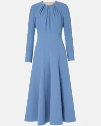 EMILIA WICKSTEAD Abito midi Belgium con pieghe Blu