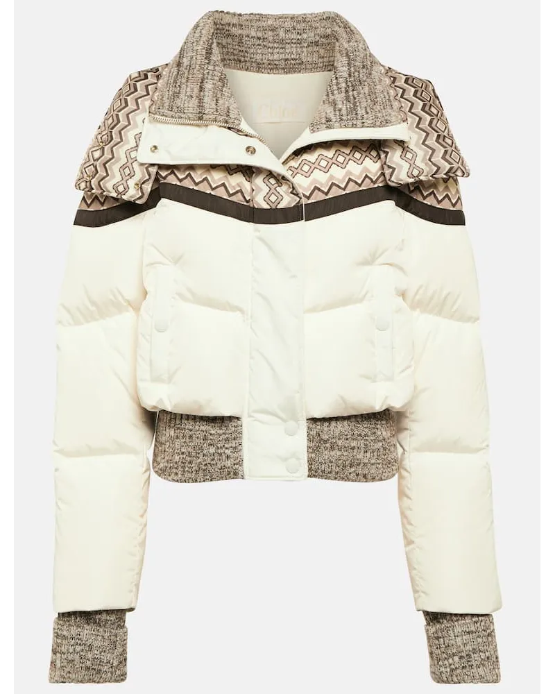 Chloé ChloÃ© Piumino con cappuccio Bianco