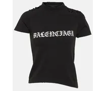 Balenciaga T-shirt Gothic Type Shrunk Nero