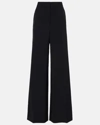 Stella McCartney Pantaloni a gamba larga in misto lana Nero