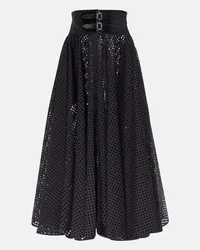 Alaïa Alaïa Gonna midi in misto cotone Nero