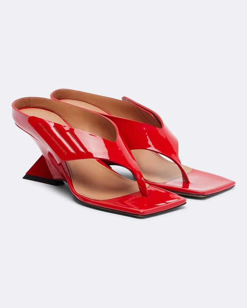 ATTICO Sandali infradito Cheope in vernice Rosso