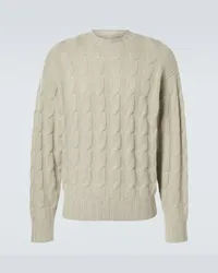 Le Kasha 1918 Pullover Panama in cashmere a trecce Beige