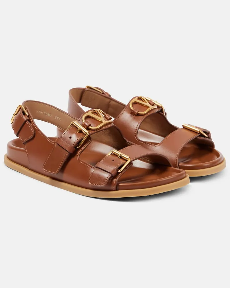 Valentino Garavani Sandali VLogo Signature in pelle Marrone