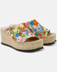 Loewe Paula's Ibiza - Sandali espadrillas Petal 80 con ricamo Multicolore