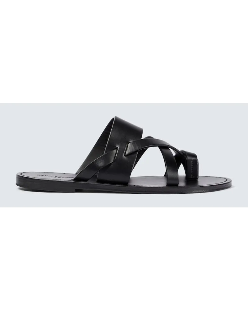 Saint Laurent Sandali Culver in pelle Nero