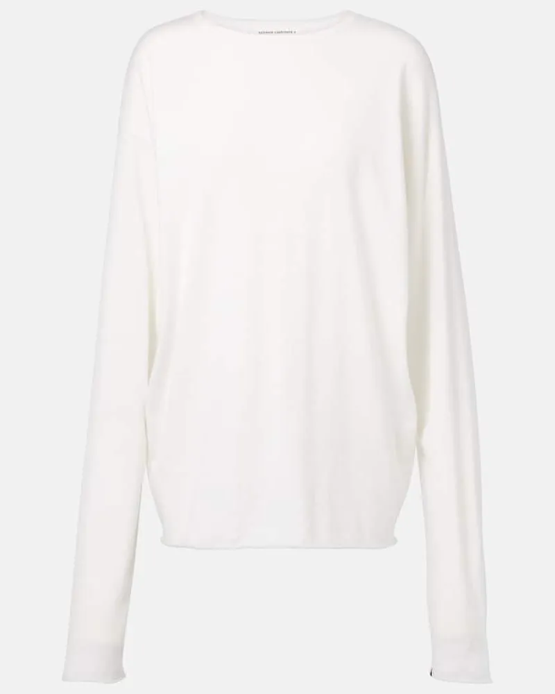 extreme cashmere T-shirt NÂ°347 Aries in cotone e cashmere Bianco