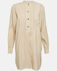 Loro Piana Camicia in seta a righe Beige