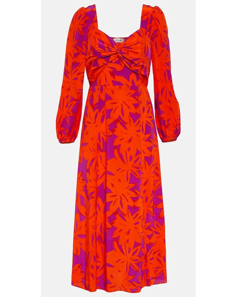 Diane von Furstenberg Abiti midi Evie con stampa Arancione