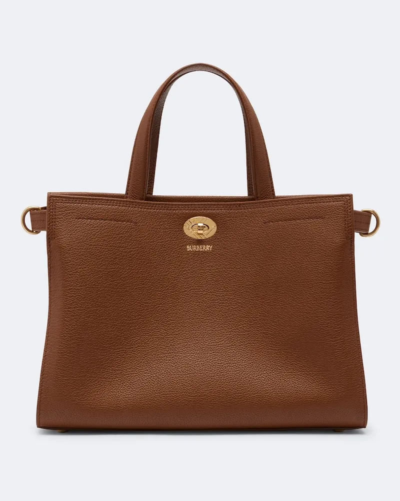 Burberry Borsa Burberry Check Small in pelle Marrone