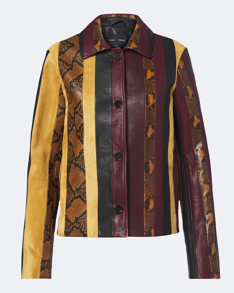 Proenza Schouler Giacca Sirine in pelle a righe Multicolore