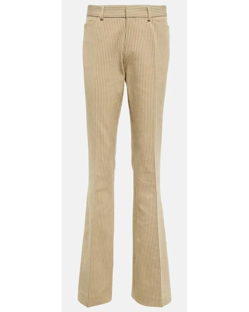 Petar Petrov Pantaloni in misto lana e cotone Beige