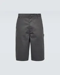 Acne Studios Shorts in canvas di cotone Grigio