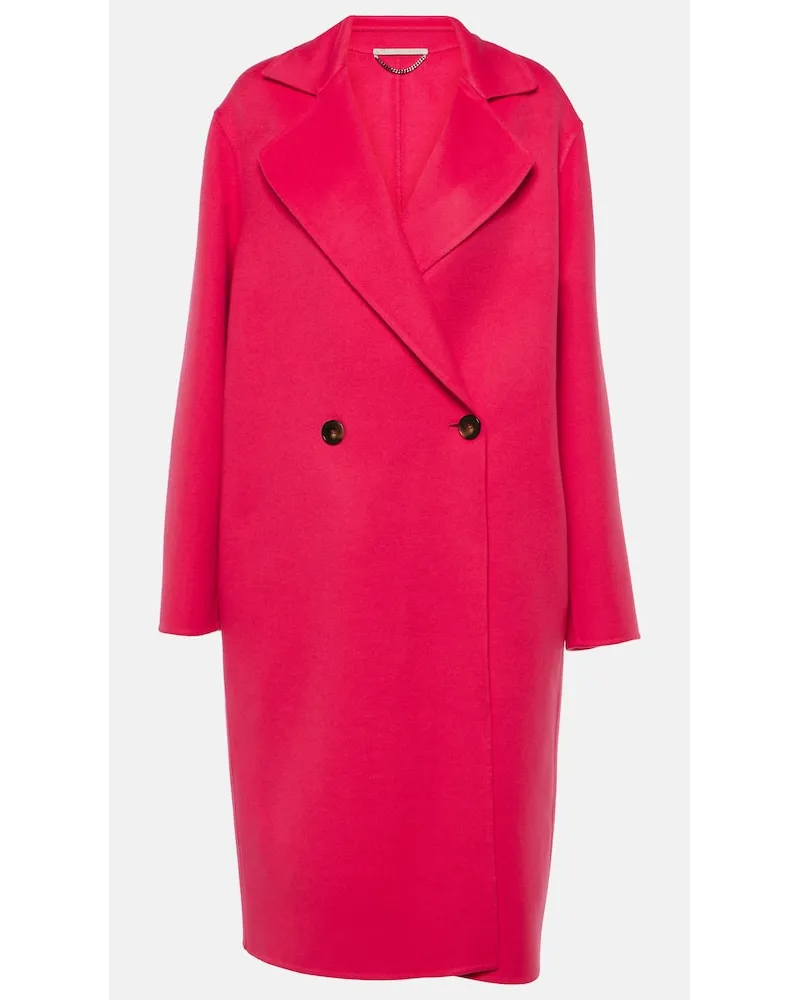 Stella McCartney Cappotto doppiopetto in lana Rosa