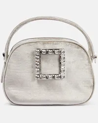 Roger Vivier Borsa a spalla Viv' Ladybug in velluto Grigio