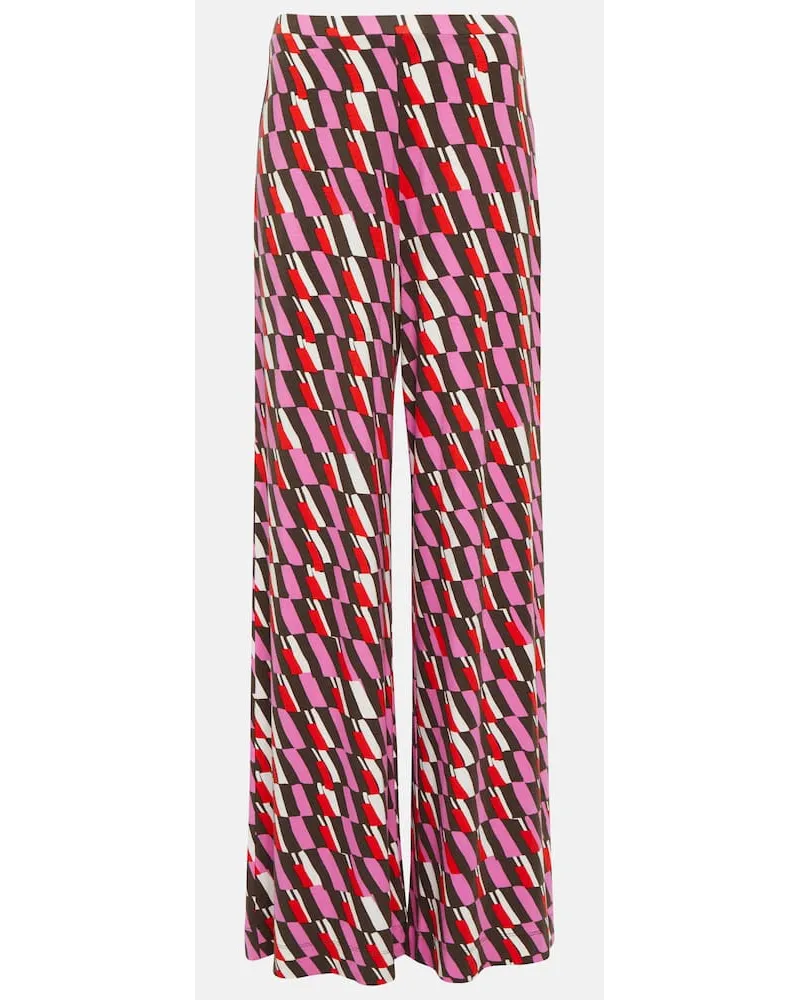 Diane von Furstenberg Pantaloni a gamba larga Holly con stampa Multicolore
