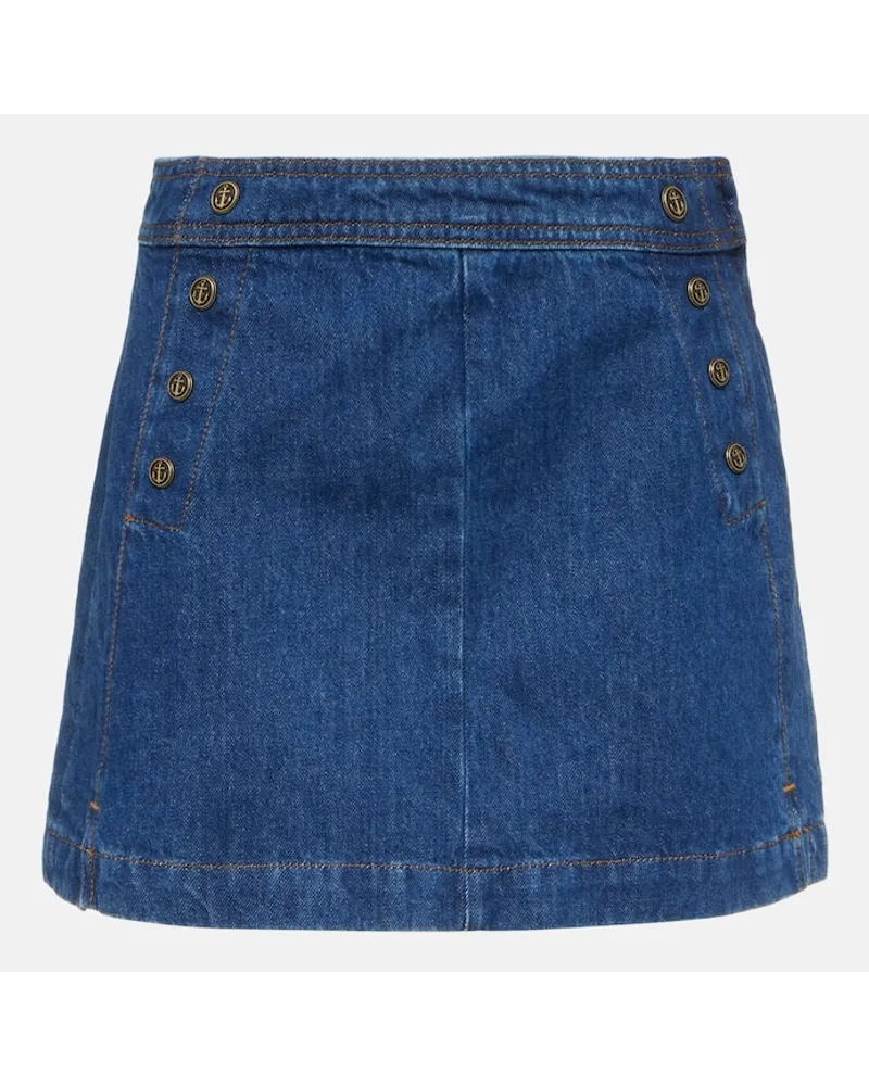 Frame Denim Minigonna Sailor Snap di jeans Blu