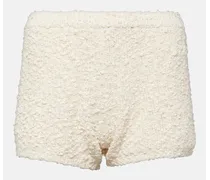 Shorts in bouclé di misto cotone