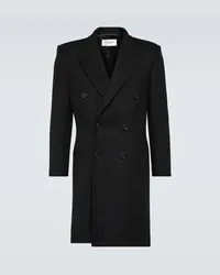 Saint Laurent Cappotto in lana Nero