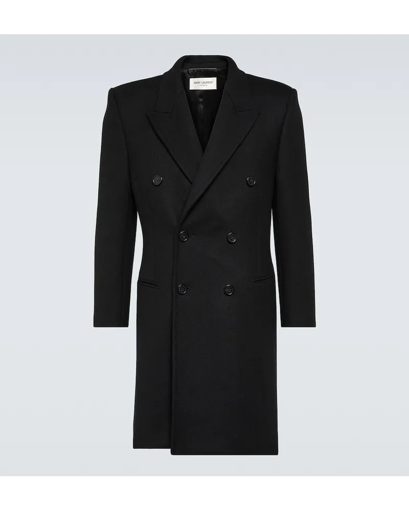 Saint Laurent Cappotto in lana Nero