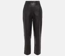 Pantaloni cropped Diomede in similpelle