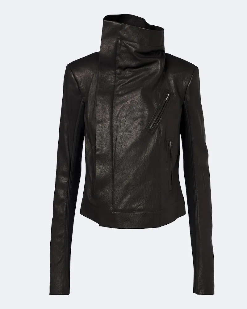 Rick Owens Giacca biker in pelle Nero