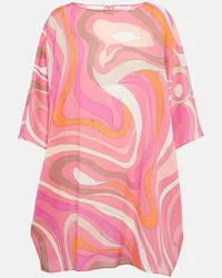 Emilio Pucci Caftano Marmo in cotone Rosa