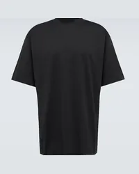 Balenciaga T-shirt in jersey di cotone con stampa Nero