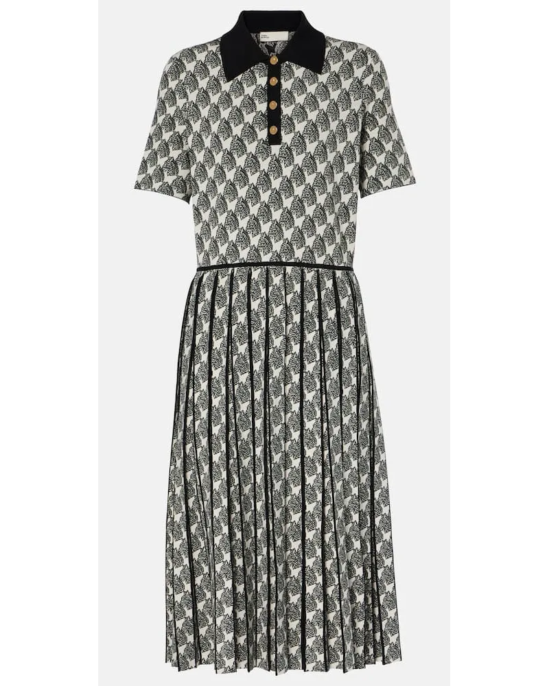Tory Burch Abito Nalfred in jacquard Bianco